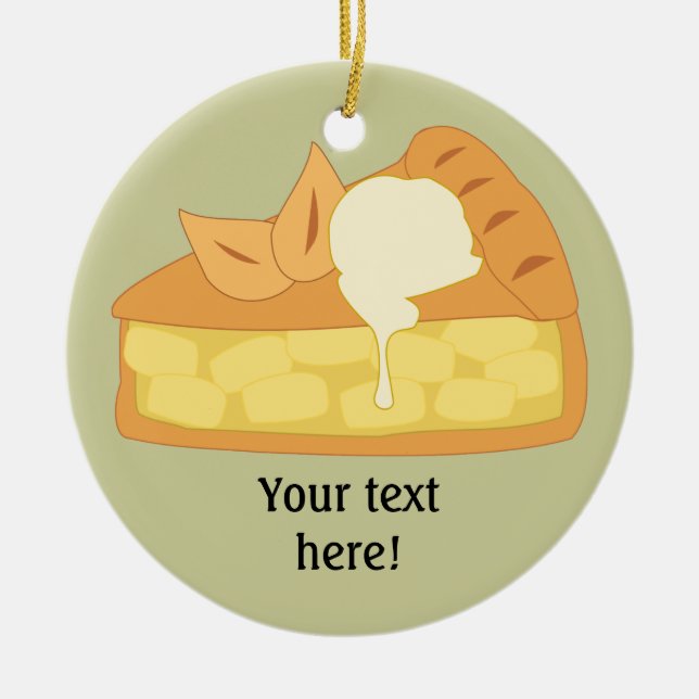 Anpassen dieser Grafik für den Apple Pie Slice Keramik Ornament (Vorne)