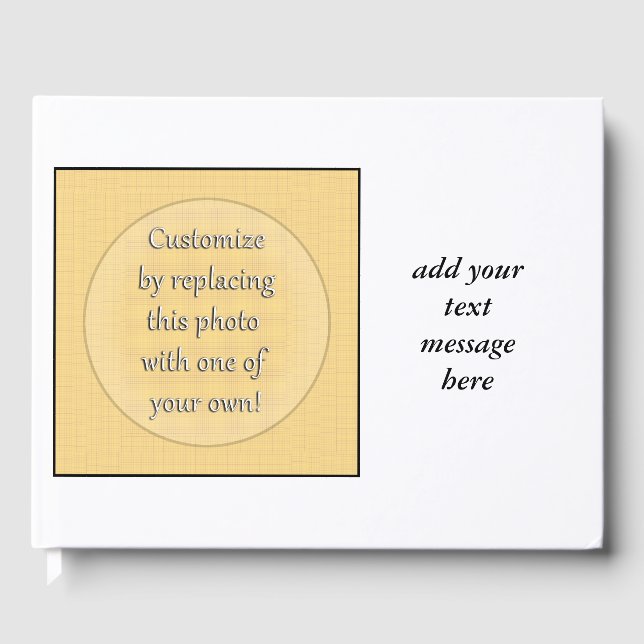 Anpassen durch Hinzufügen von Foto oder Kunst Gästebuch (Vorderseite)