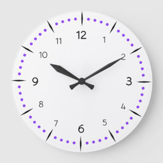 ANPASSEN - Gepunktetes Zifferblatt Große Wanduhr