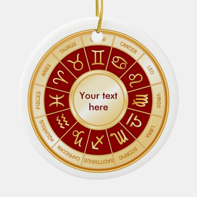 Anpassen Ihres Horoskop-Ornaments Keramikornament (Vorne)