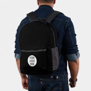 Anpassen Ihres Schwarz-weißen Firmenlogos Bedruckter Rucksack