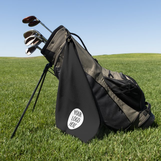 Anpassen Ihres Schwarz-weißen Firmenlogos Golfhandtuch (Gras)