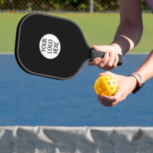 Anpassen Ihres Schwarz-weißen Firmenlogos Pickleball Schläger