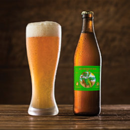 Anpassen Lustiger Südlicher Alligator Angelwindsur Bierflaschenetikett