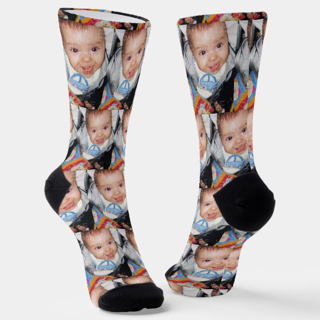 Anpassen mit Ihrem Foto Socken (Gewinkelt)