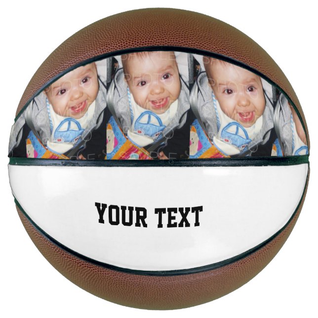 Anpassen mit Ihrem Foto und Text Basketball (Vorderseite)