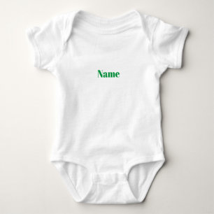 Anpassen mit Name, minimalistischem Text weiß Baby Strampler