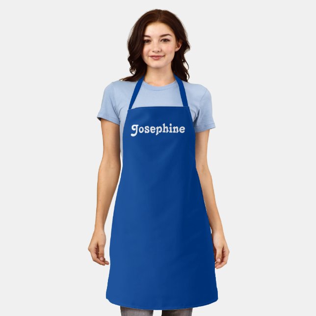 Anpassen mit NAME monogramm blau Schürze (Getragen)