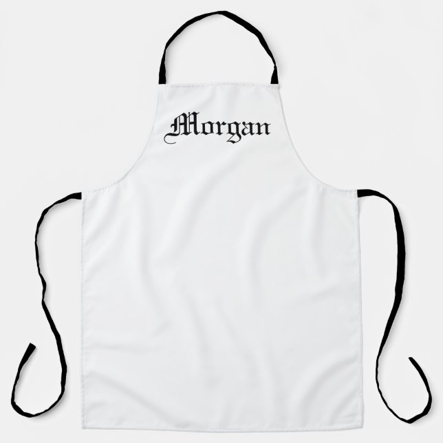 Anpassen mit NAME monogramm schwarz Schürze (Vorderseite)