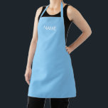 Anpassen mit Namen, minimalistischem Himmel Schürze<br><div class="desc">Passen Sie mit dem Namen,  Text minimalistisch Himmel blau weiße Schürze. Geeignet für Köche,  Koch,  Keramik,  Keramiken,  Handwerk,  Arbeit,  Küche,  Backen,  Grillen,  Grill,  sowie Geschäfte und Geschäfte etc.</div>
