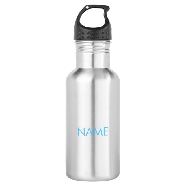 Anpassen mit Namen, minimalistischem Licht Edelstahlflasche (Vorderseite)