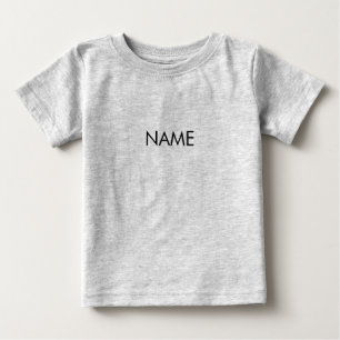 Anpassen mit Namen, minimalistischen schwarzen Buc Baby T-shirt