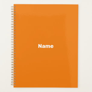 anpassen, mit Namen, orange personalisieren Planer