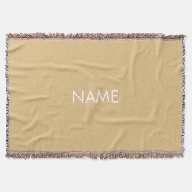 Anpassen mit Namen, Text minimalistisch Kamel Khak Decke (Vorderseite)