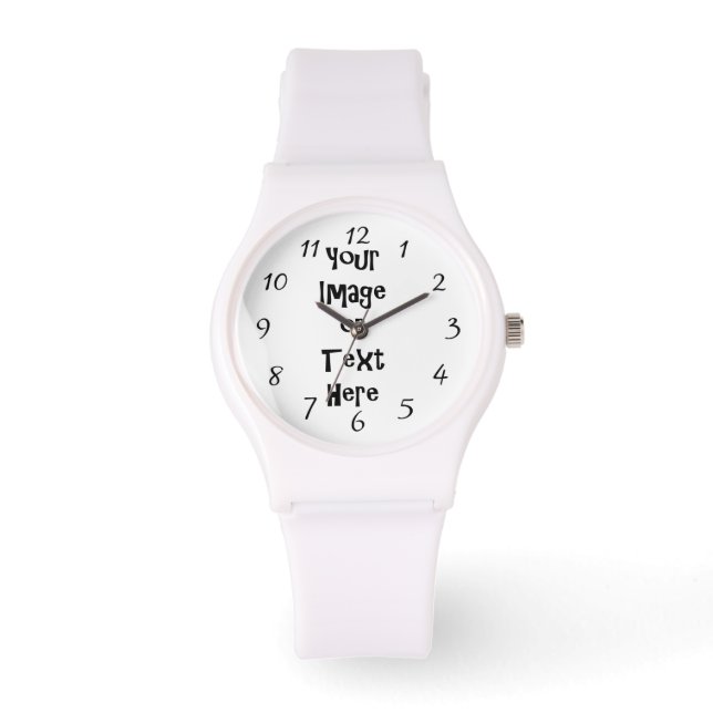 Anpassen mit personalisierten Bildern und Texten Armbanduhr (Vorderseite)