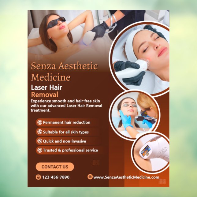 Anpassen moderner Laser-Haarentfernung Fensteraufkleber (Blatt 3)