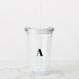 Anpassen, personalisieren des Alphabets als Anfang Acryltrinkbecher