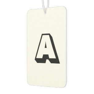 Anpassen, personalisieren des Alphabets als Anfang Autolufterfrischer