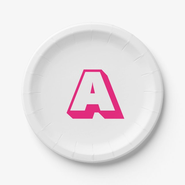 Anpassen, personalisieren des Alphabets als Anfang Pappteller (Vorderseite)