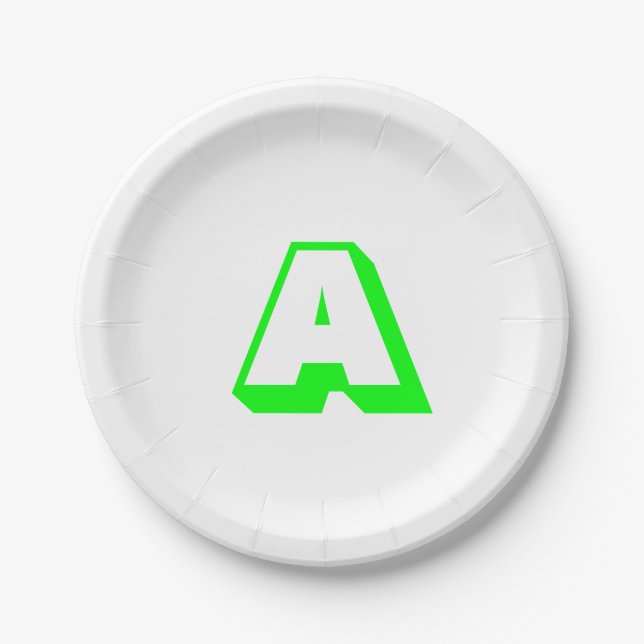 Anpassen, personalisieren des Alphabets als Anfang Pappteller (Vorderseite)