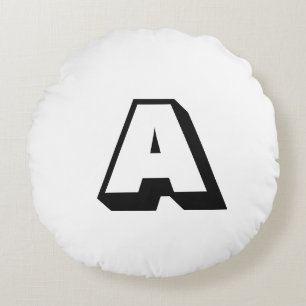 Anpassen, personalisieren des Alphabets als Anfang Rundes Kissen