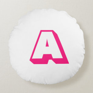 Anpassen, personalisieren des Alphabets als Anfang Rundes Kissen