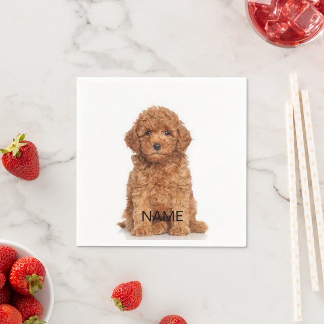Anpassen, personalisieren mit Foto, Namen, Text Serviette (Beispiel)