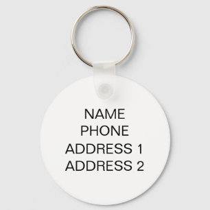 Anpassen, personalisieren mit Name Address Info  Schlüsselanhänger