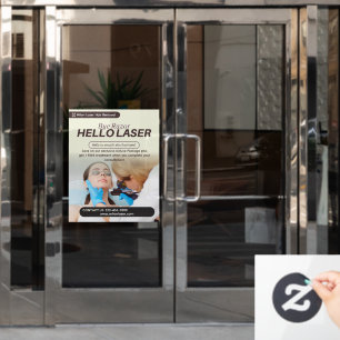 Anpassen Saubere Laser-Haarentfernungs-Klinik Prom Fensteraufkleber