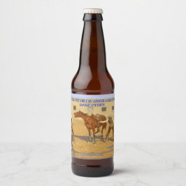 Anpassen seiner ersten Lektion 1903 von F Remingto Bierflaschenetikett