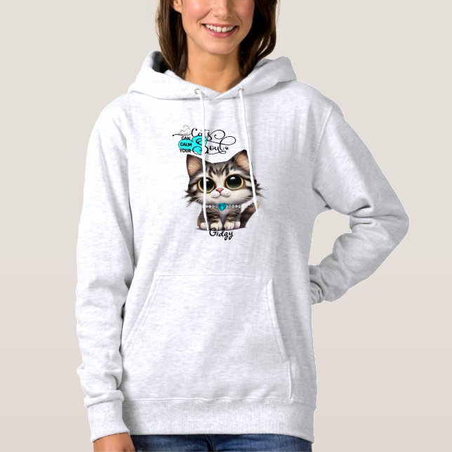Anpassen Sie den Namen Ihrer Katze, Katzen können  Hoodie (Vorderseite)