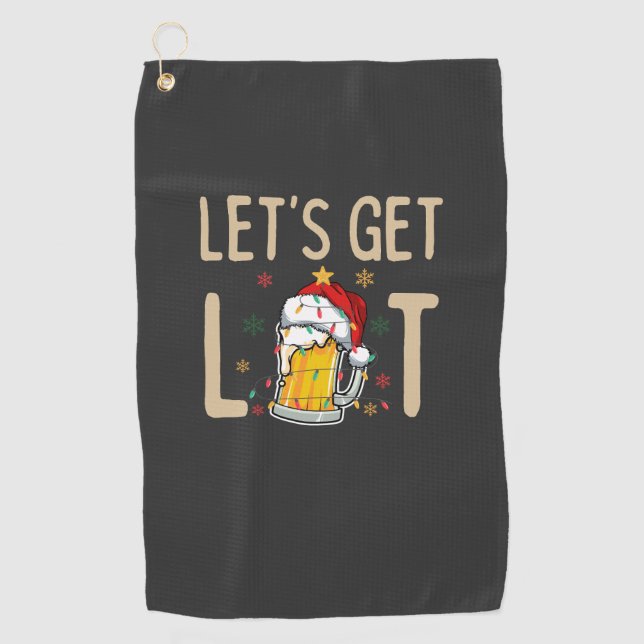 Anpassen Sie dieses Design: Lasst uns die Weihnach Golfhandtuch (Vorderseite)