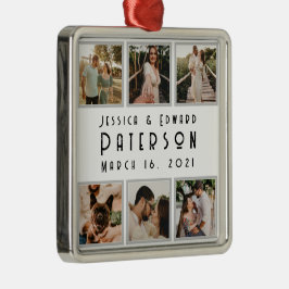 Anpassen Sie es, Liebe Fotos Moderne Personalisier Ornament Aus Metall