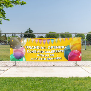 Anpassen Sie Grand Re-Opening Ballons Girlanden S Banner