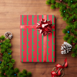 Anpassen Sie ihn mit einem Anfangsbuchstaben, Grün Geschenkpapier