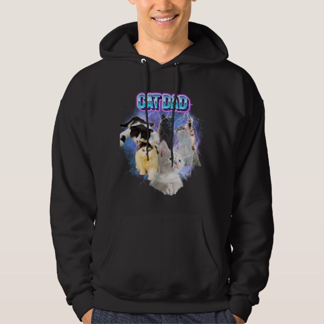 Anpassen Sie Ihr eigenes Cat Mama Bootleg Stil 90e Hoodie (Vorderseite)