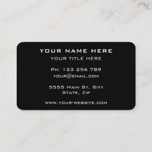 Anpassen Sie Ihre Design Black Business Card mit L Visitenkarte