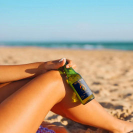 Anpassen Urban Bear Trinkt Ein Bier Detailliert  Bierflaschenetikett