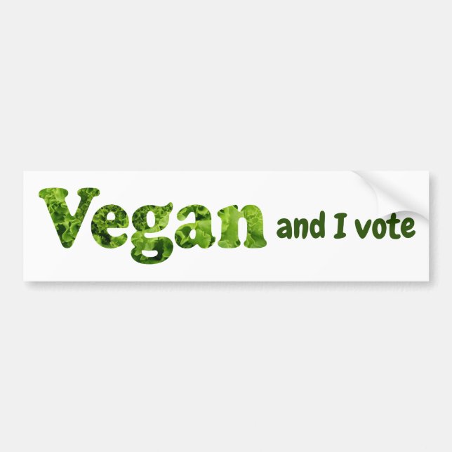 Anpassen Veganer aktivistischer Wähler Autoaufkleber (Vorne)