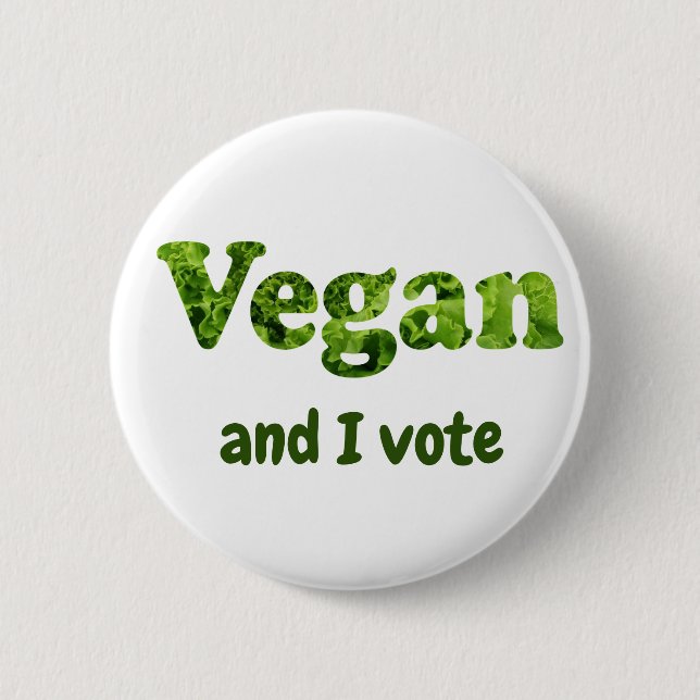 Anpassen Veganer aktivistischer Wähler Button (Vorderseite)