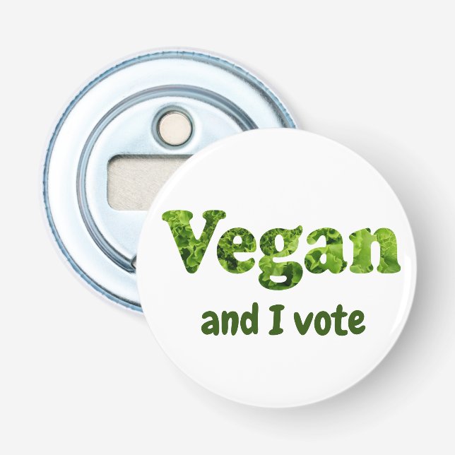 Anpassen Veganer aktivistischer Wähler Flaschenöffner (Vorderseite)