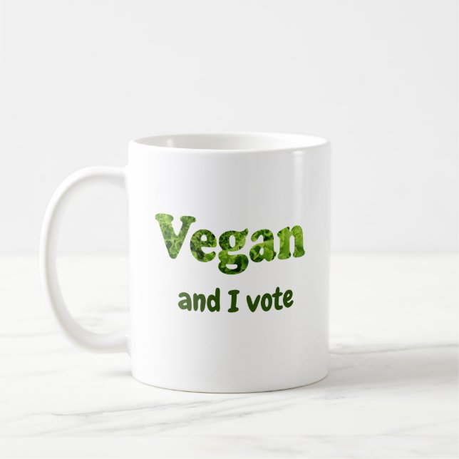 Anpassen Veganer aktivistischer Wähler Kaffeetasse (Links)