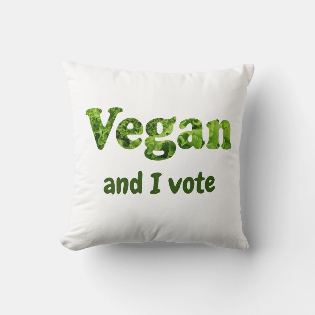 Anpassen Veganer aktivistischer Wähler Kissen (Vorderseite)