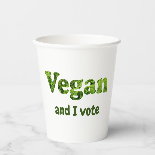 Anpassen Veganer aktivistischer Wähler Pappbecher (Vorderseite)