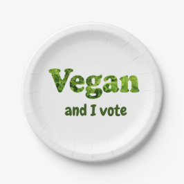 Anpassen Veganer aktivistischer Wähler Pappteller
