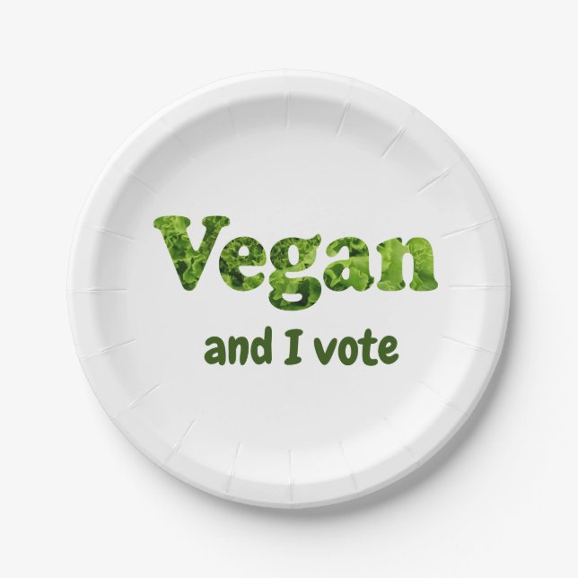 Anpassen Veganer aktivistischer Wähler Pappteller (Vorderseite)