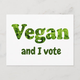 Anpassen Veganer aktivistischer Wähler Postkarte