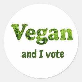 Anpassen Veganer aktivistischer Wähler Runder Aufkleber