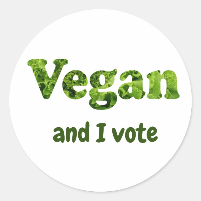 Anpassen Veganer aktivistischer Wähler Runder Aufkleber (Vorderseite)