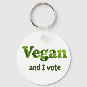 Anpassen Veganer aktivistischer Wähler Schlüsselanhänger